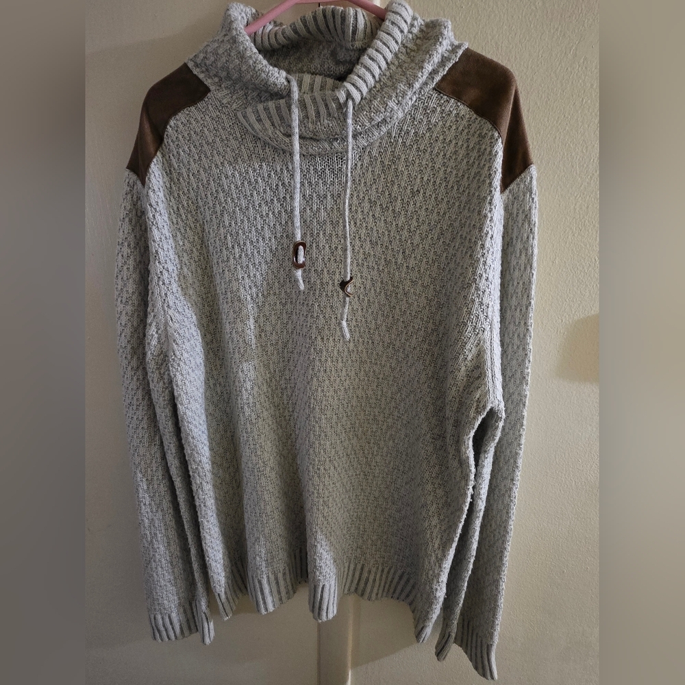 Men's Gray Turtleneck Sweater